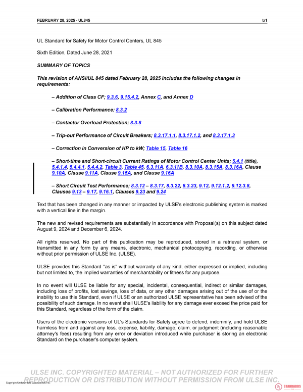 UL 845 PDF UL 845 PDF